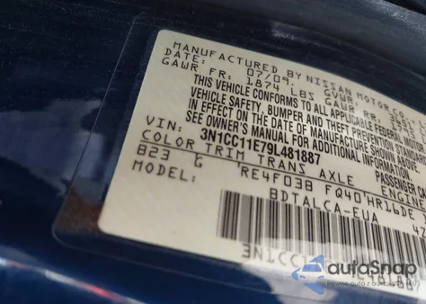 2009 Nissan Versa 1.6 from USA, damaged, VIN 3N1CC11E79L481887